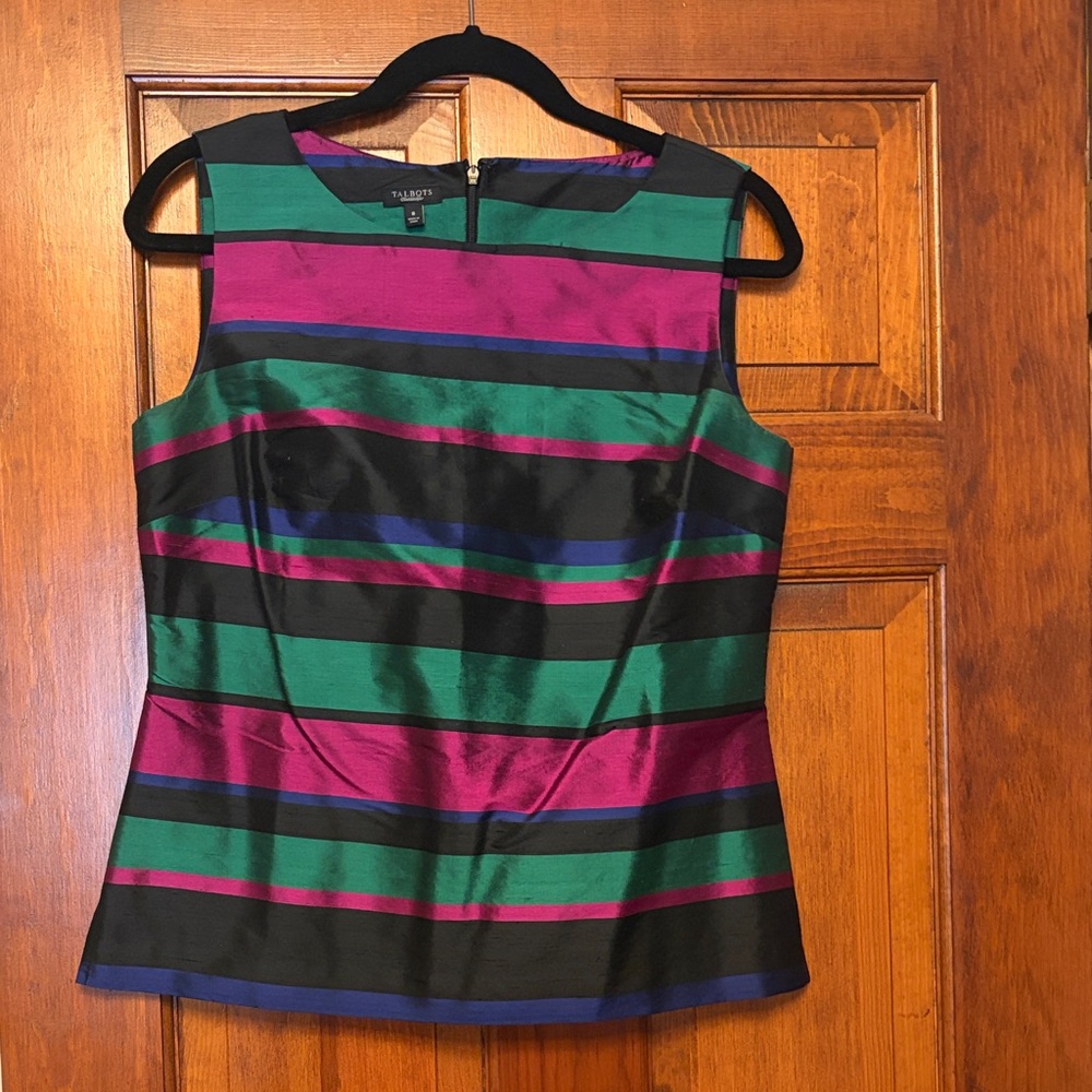 Talbots Vibrant Striped Sleeveless Top